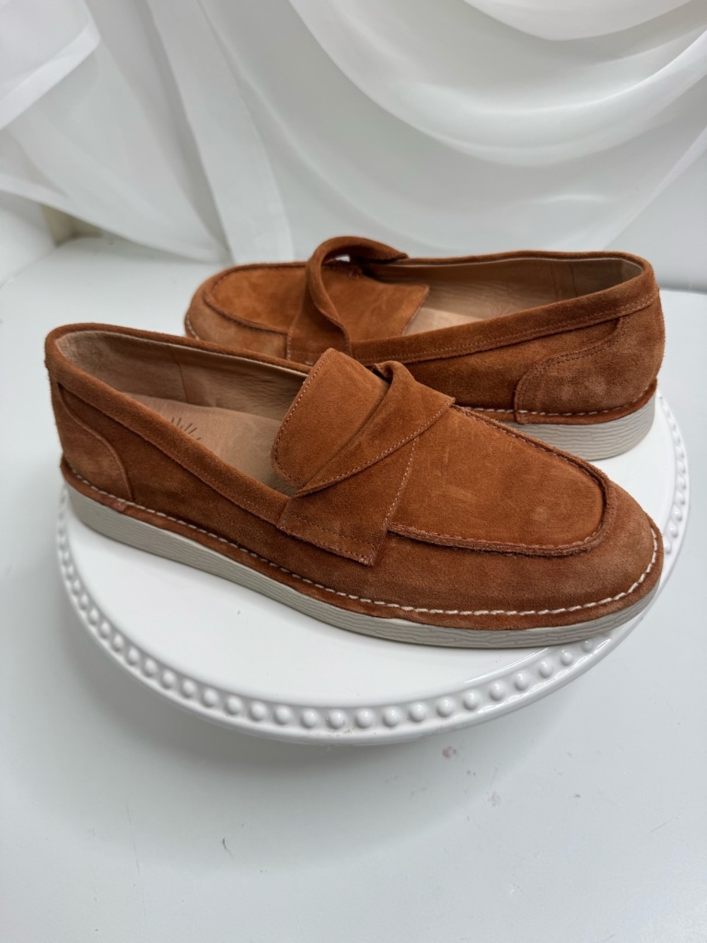 BRSO Suede Penny Loafers in Brown size 8 - Picture 5 of 6